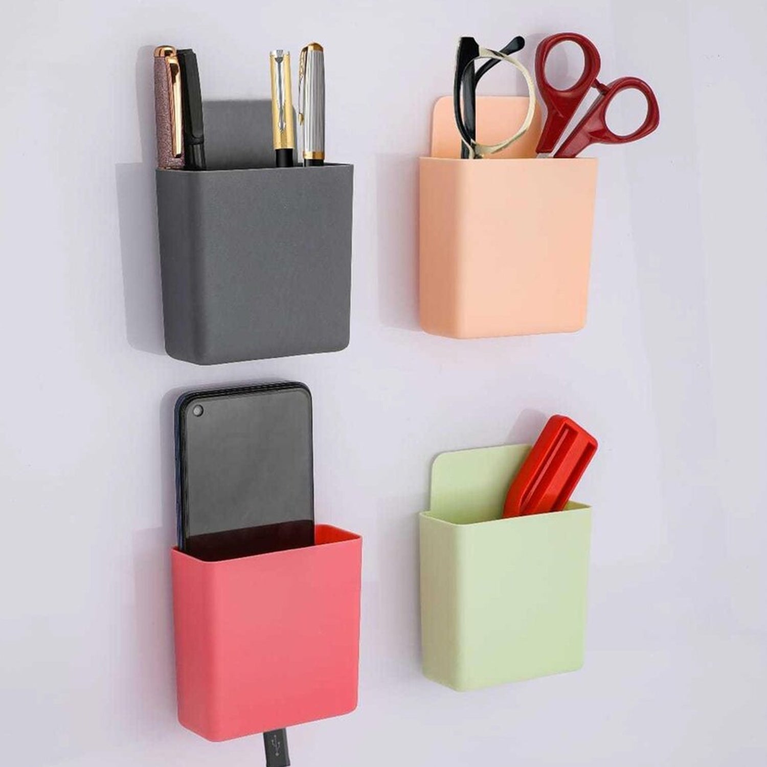 Wall-mounted holder stand for remote and mobile devices Wall-mounted holder stand for remote and mobile devices